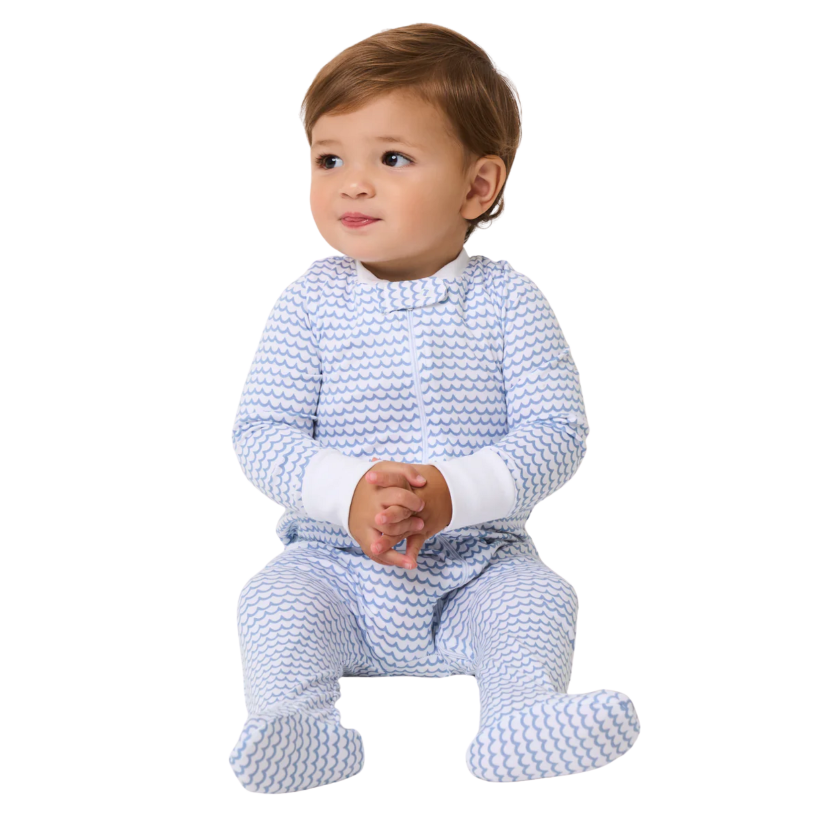 Pima Snug Fit Romper in La Mer