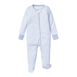 Pima Snug Fit Romper in Blue Stripes