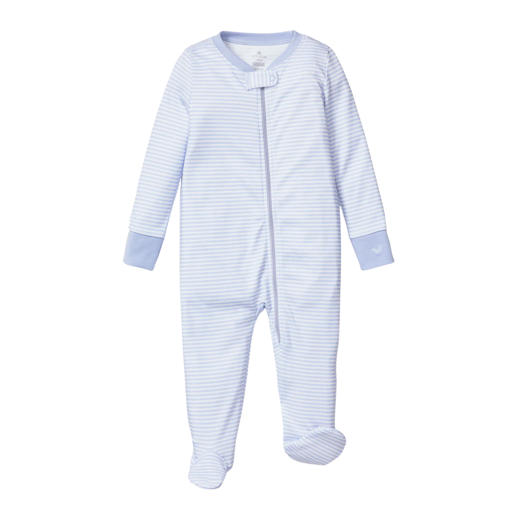 Pima Snug Fit Romper in Blue Stripes