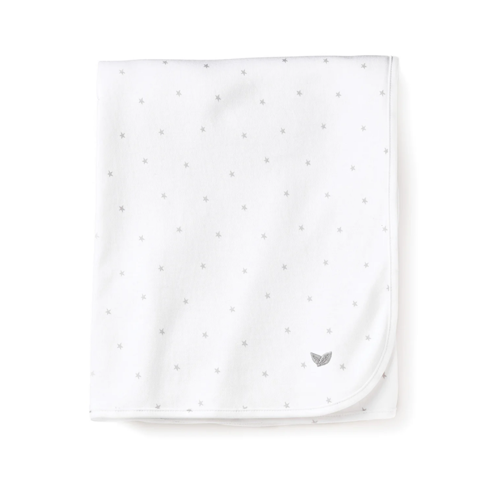 Pima Baby Blanket in Grey Stars