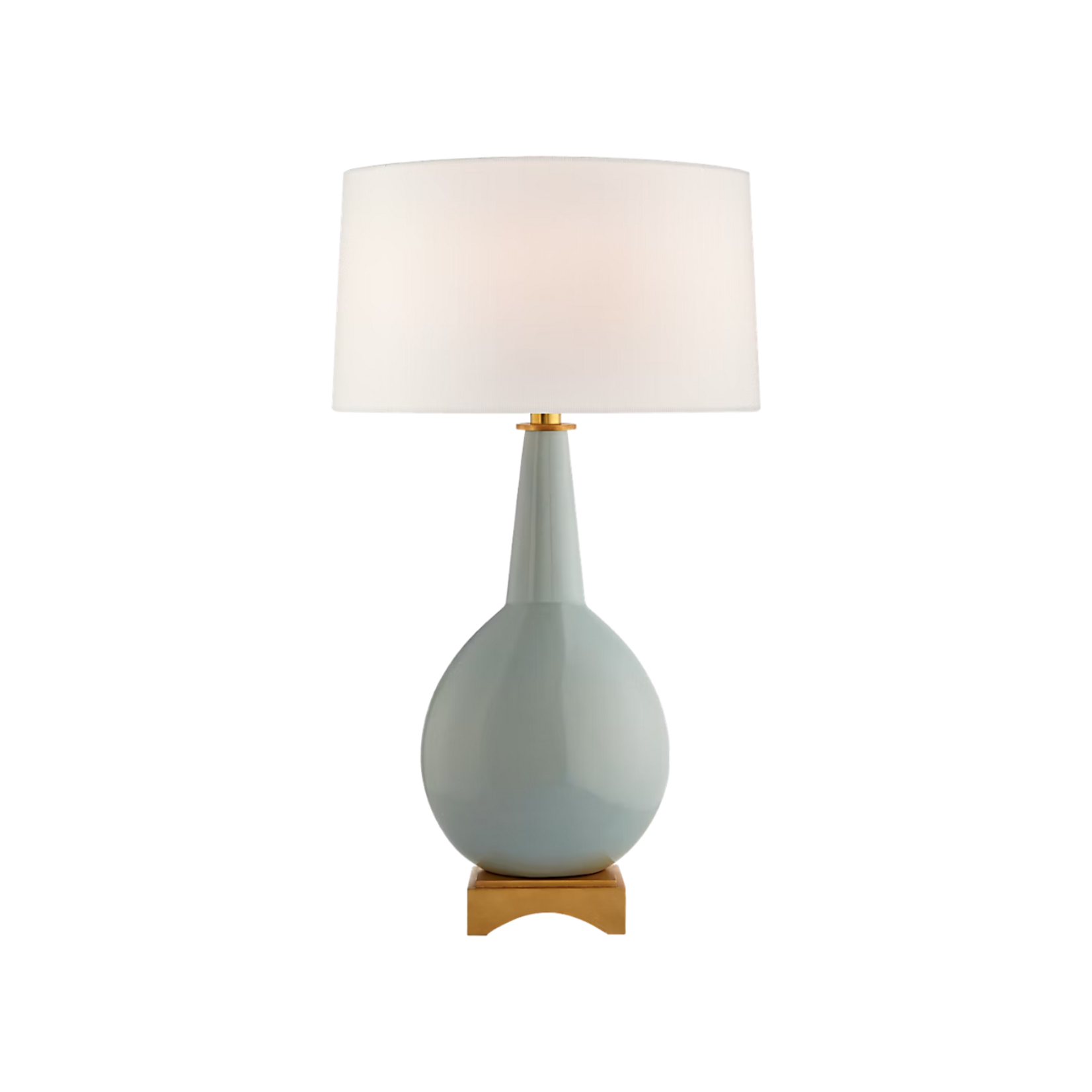 Visual Comfort Antoine Large Table Lamp Pale Blue Linen Shade