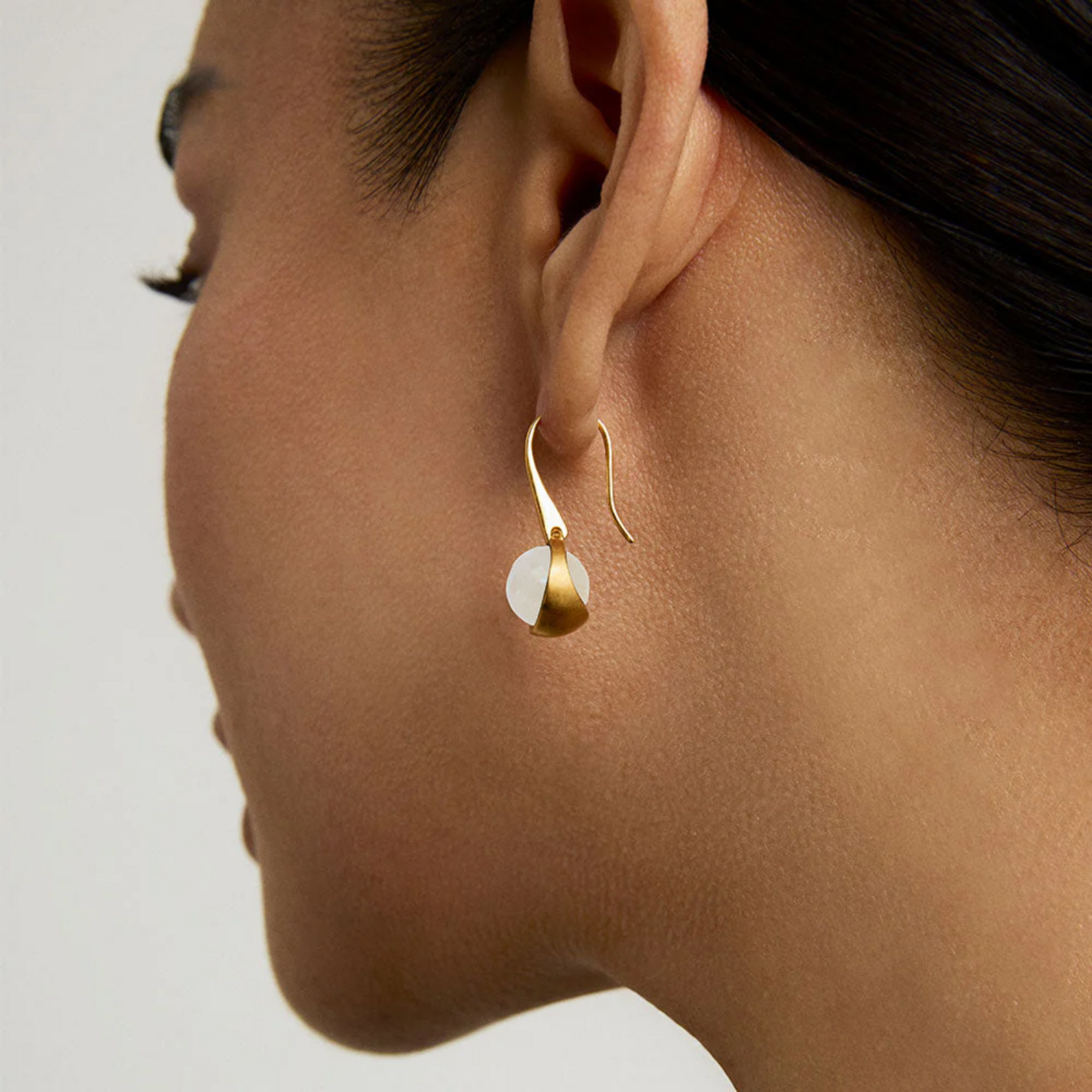 Ipanema Droplet Earring Gold Moonstone