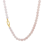 Valenca Beaded Necklace Rose Quartz