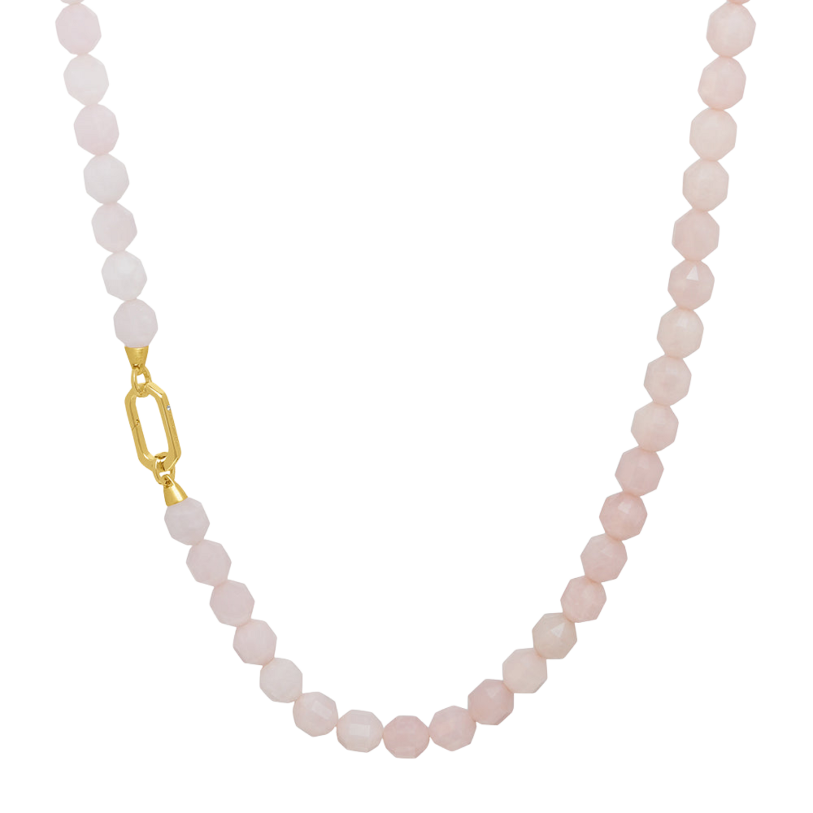 Valenca Beaded Necklace Rose Quartz