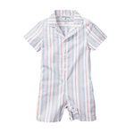 Twill Summer Romper Vintage French Stripes