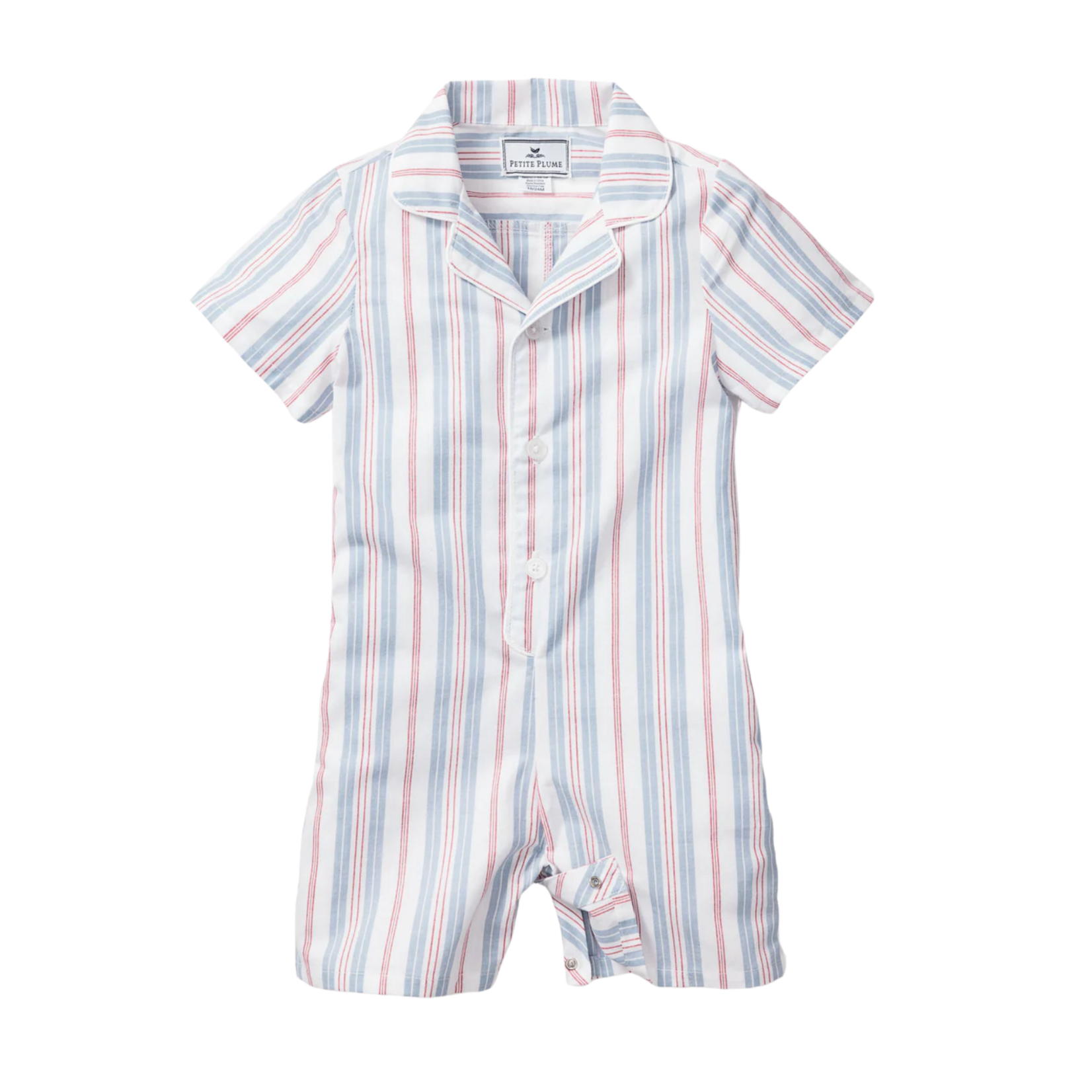 Twill Summer Romper Vintage French Stripes