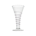 Miss Ruby Optic Bud Vase Clear Swirl
