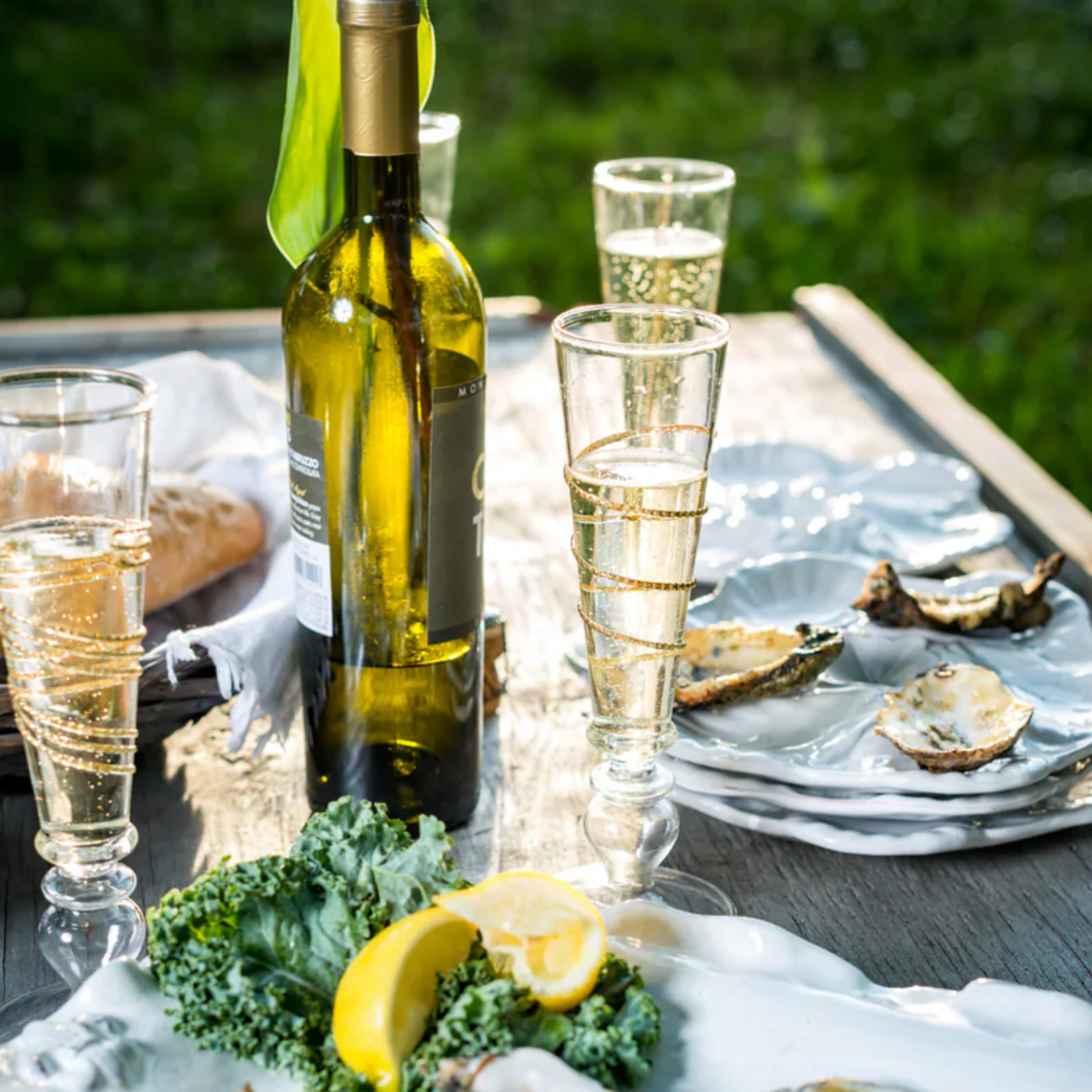 Fleur De Lis White Oyster Plate