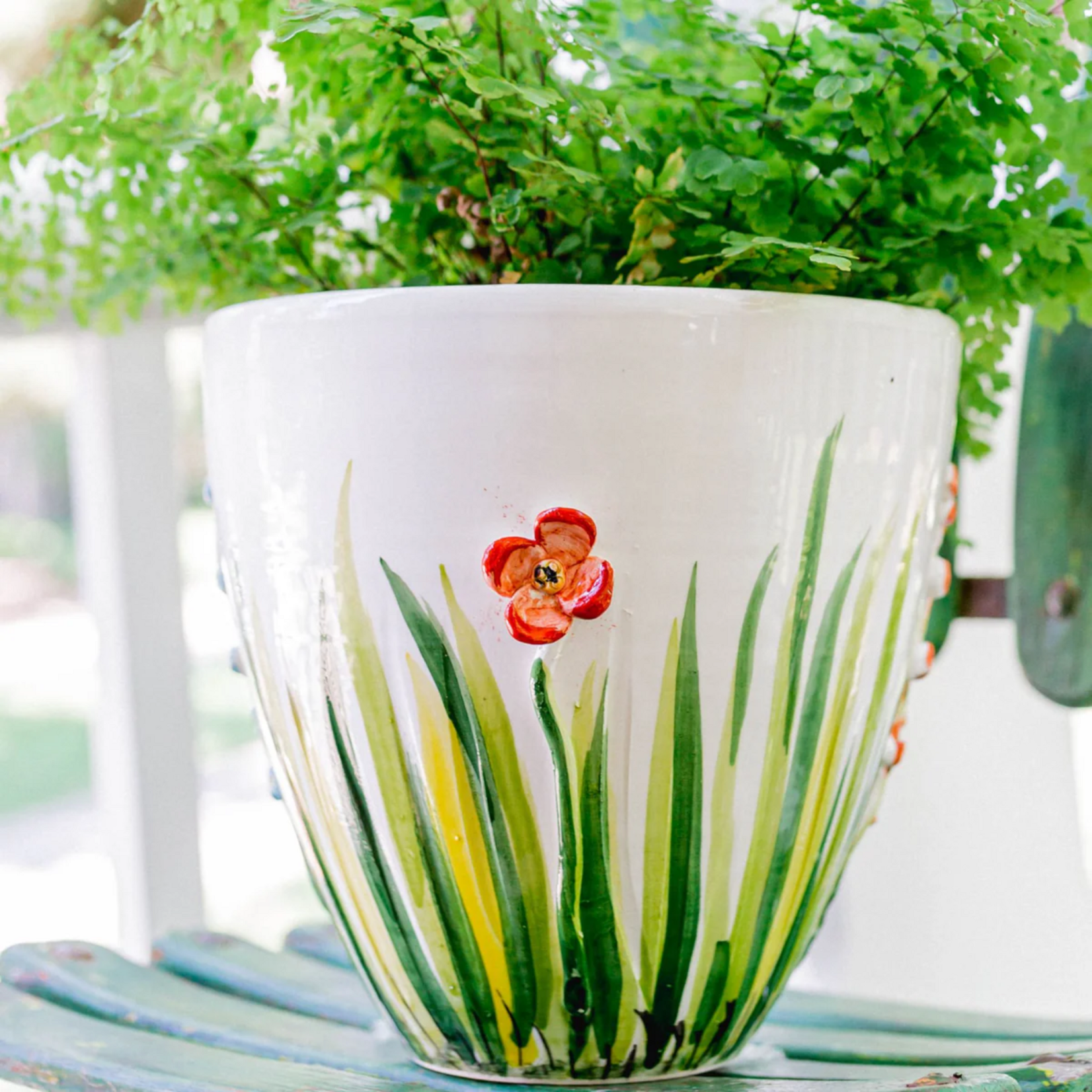 Abigails Colorful Flower Cachepot