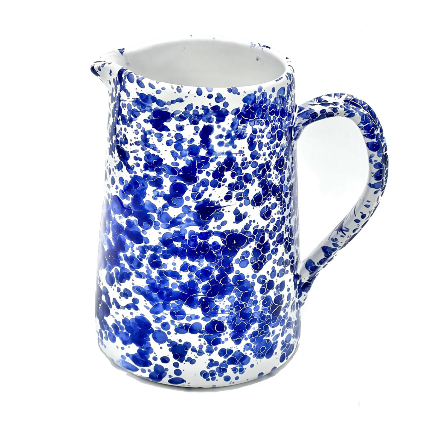 Taverna Speckled Pitcher Cobalt & White