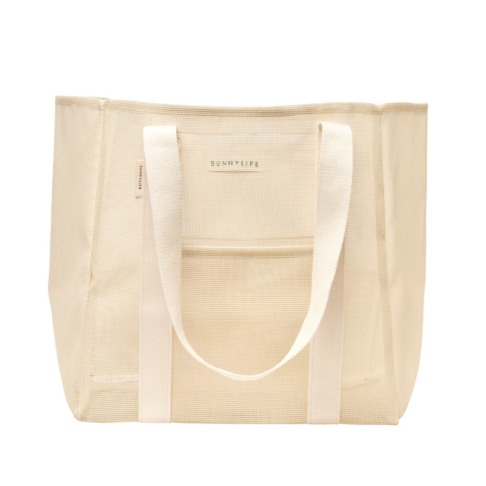 SunnyLife Mesh Beach Tote Bag Oyster Cream