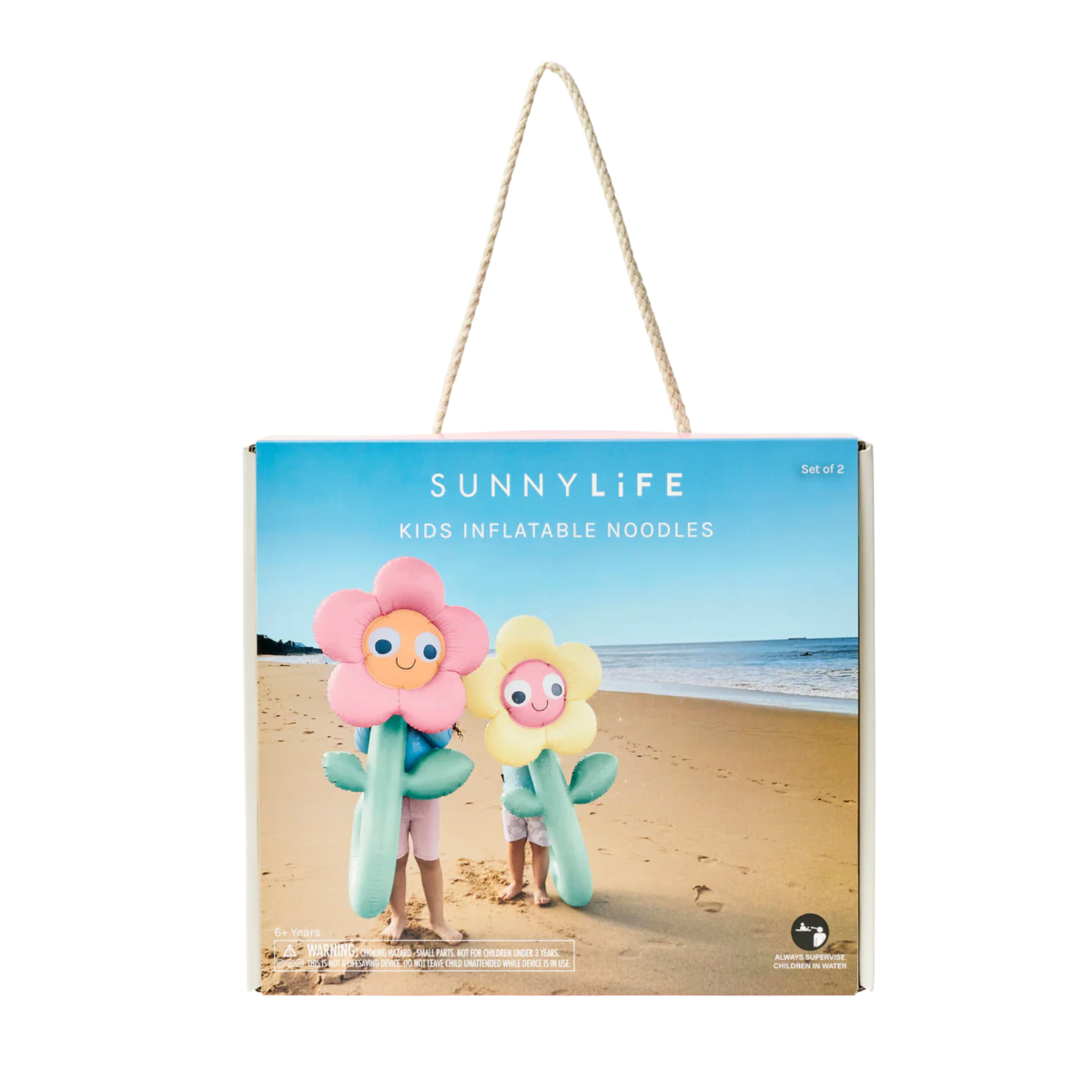SunnyLife Kids Inflatable Pool Noodle Poppy the Peach Set of 2