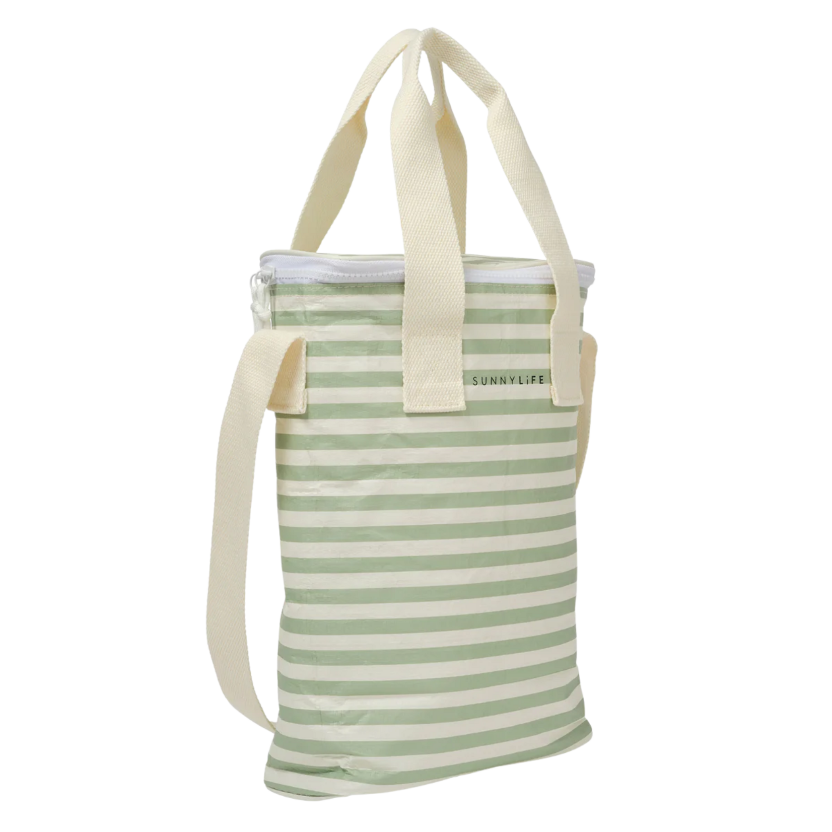 SunnyLife Light Cooler Drinks Bag Sea Sage Stripe