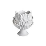 Foliage Footed Cachepot White