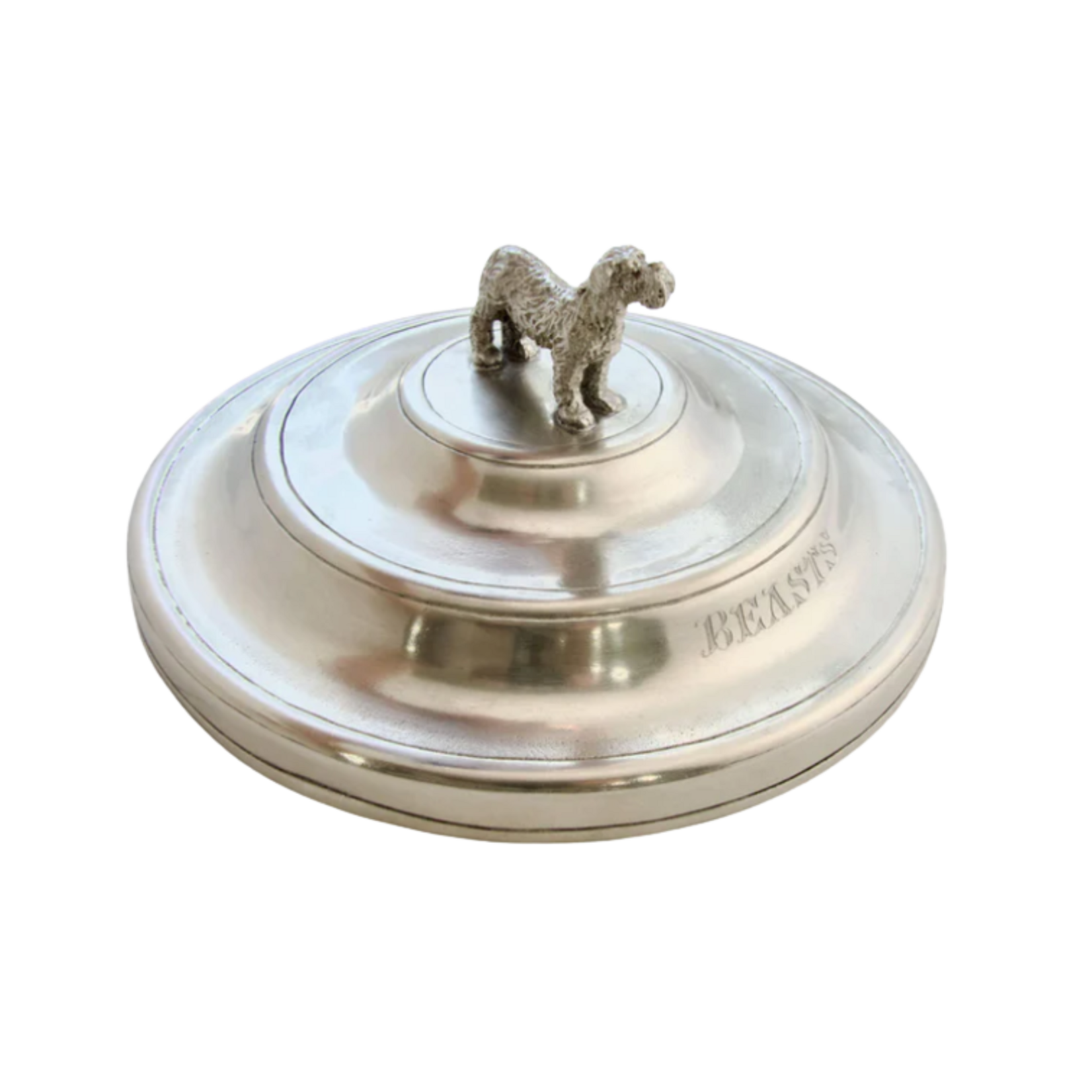 Match Glass Cookie Jar w/ Dog Finial
