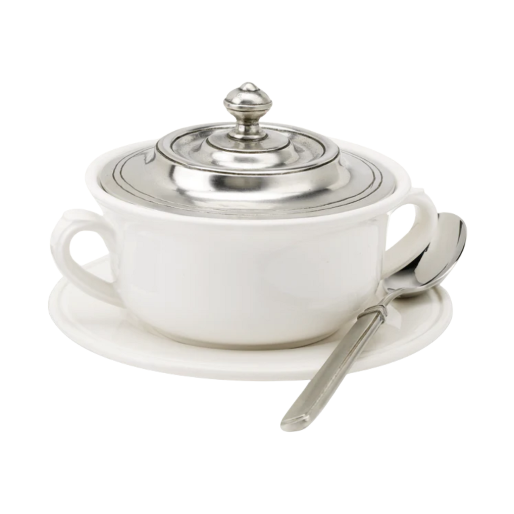 Match Convivio Covered Soup Bowl w/ Plate