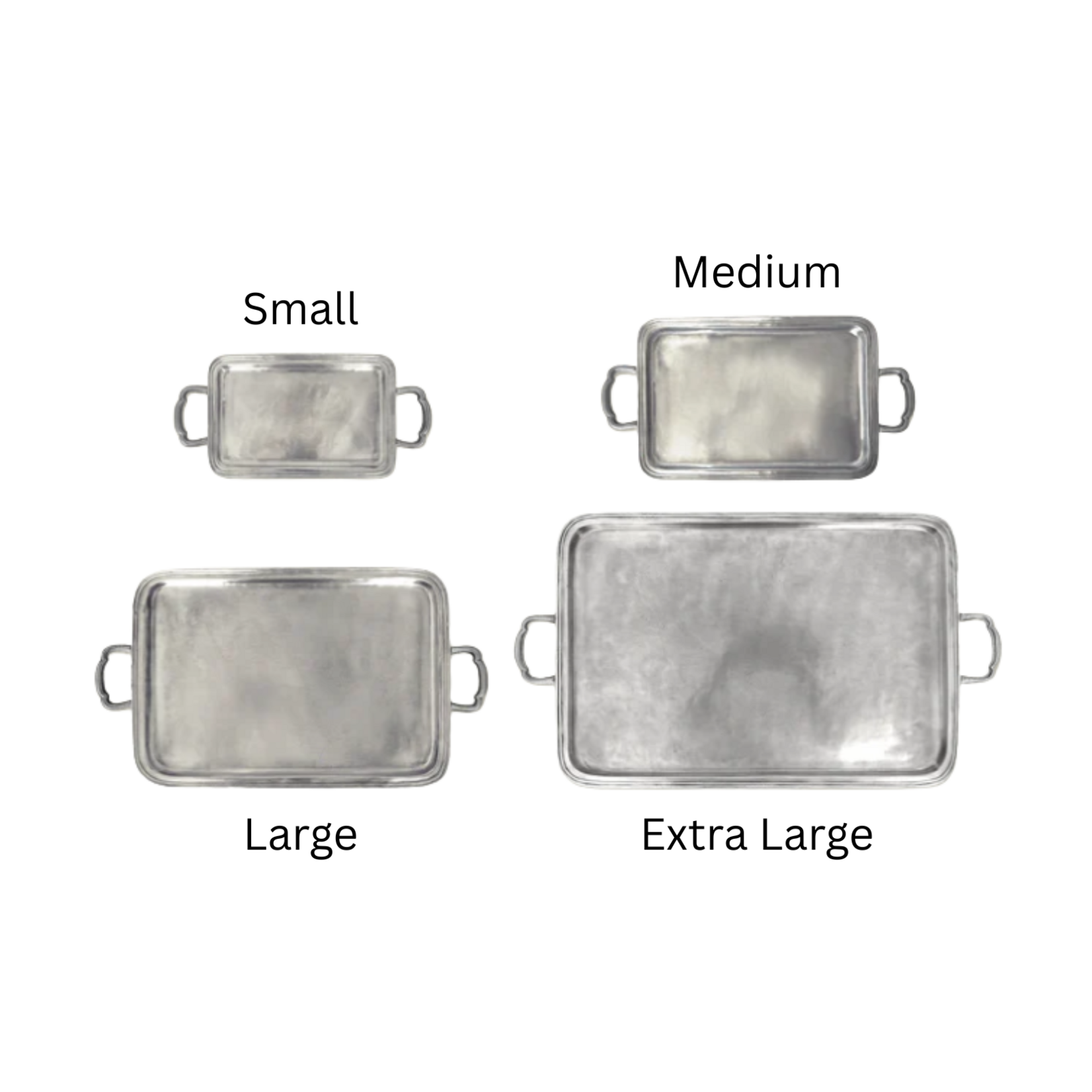 Match Lago Rectangle Tray with Handles Large