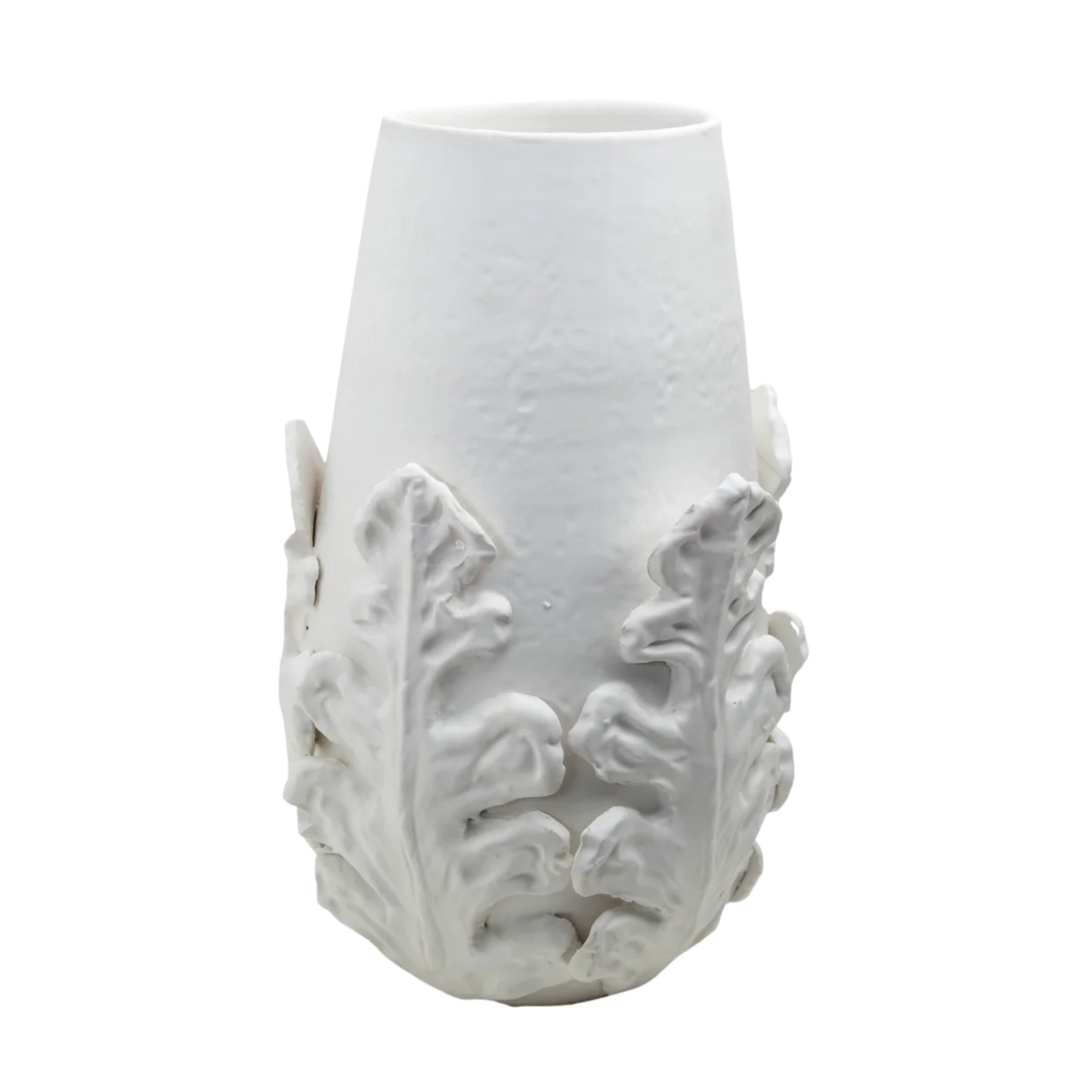 Abigails Abigails Greco Tall Vase White Leaves
