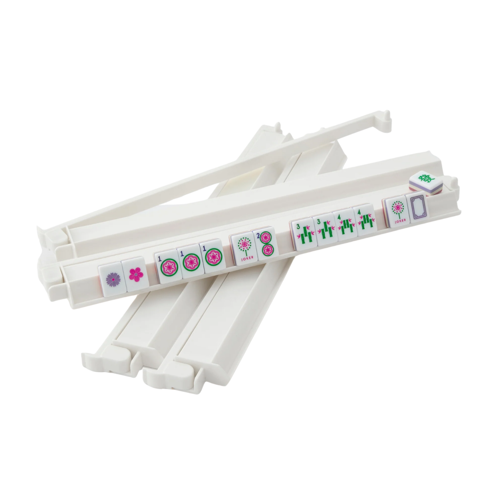 Oh My Mahjong White  Acrylic Rack and Pusher Set