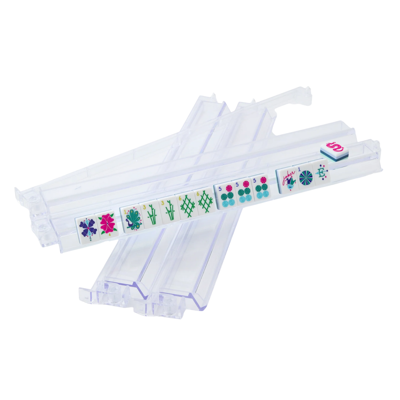 Oh My Mahjong Clear Acrylic Rack and Pusher Set