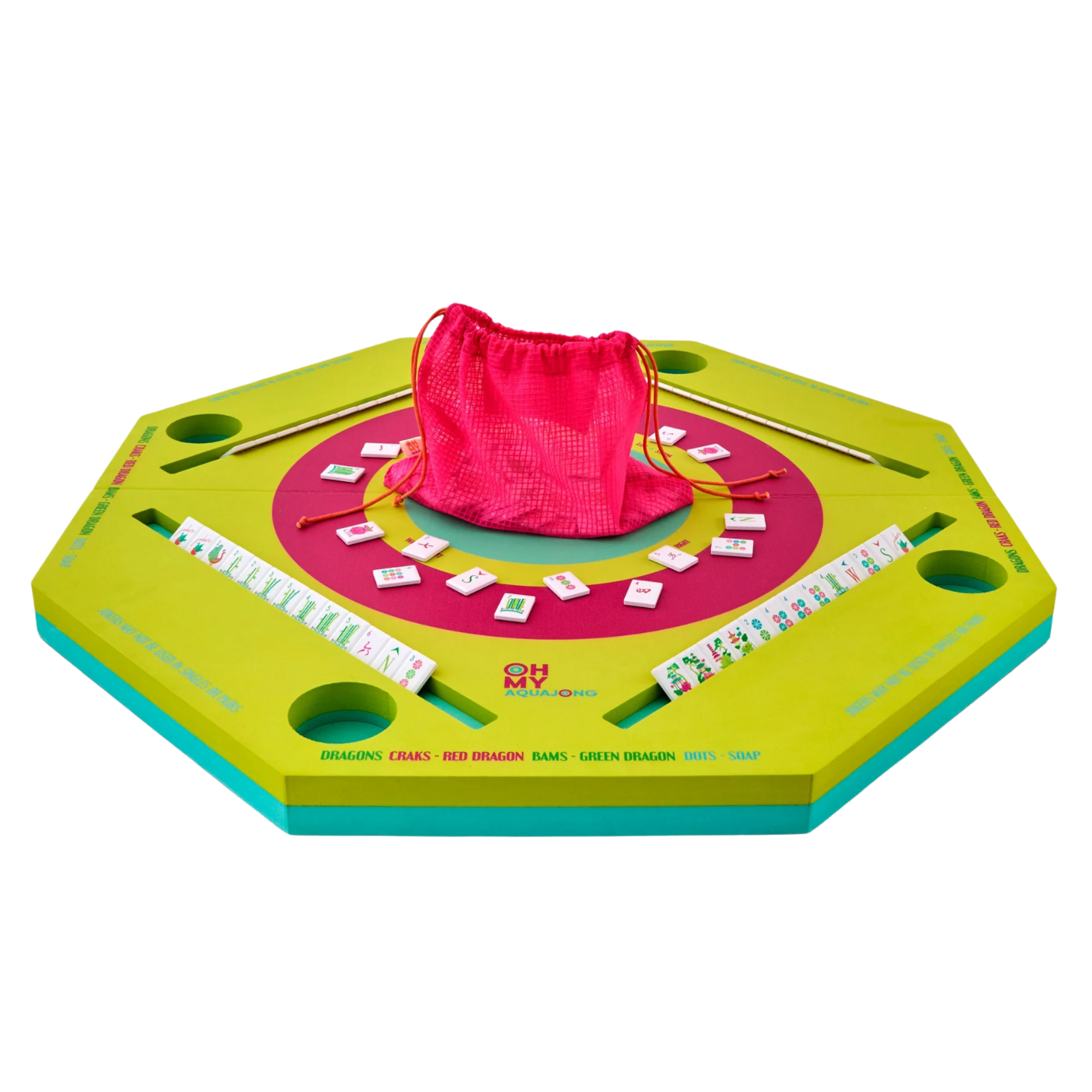 Oh My Mahjong Green Aqua Jong Pool Mat