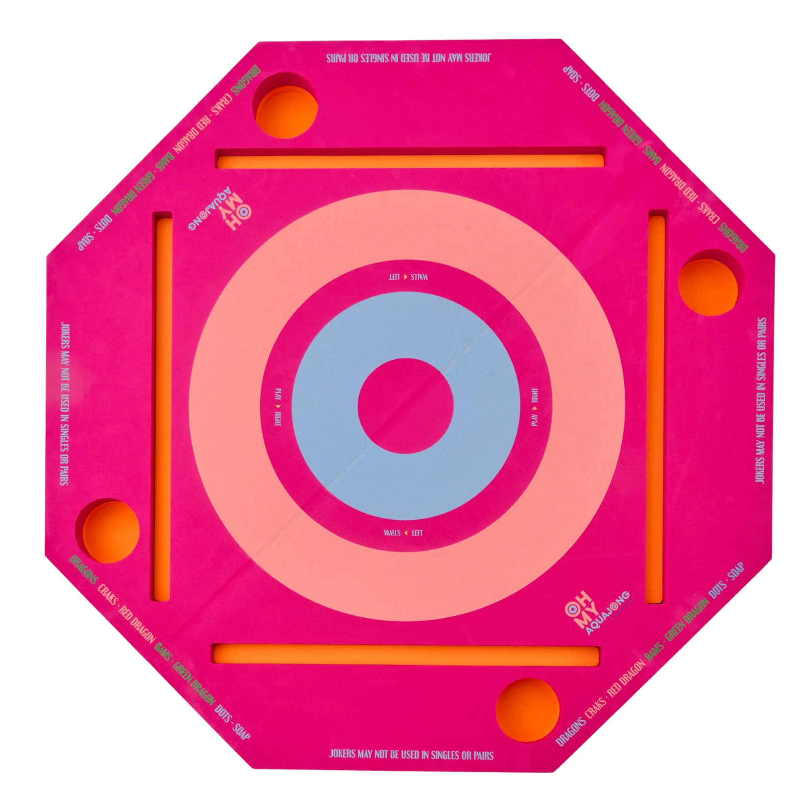 Oh My Mahjong Pink Aqua Jong Pool Mat