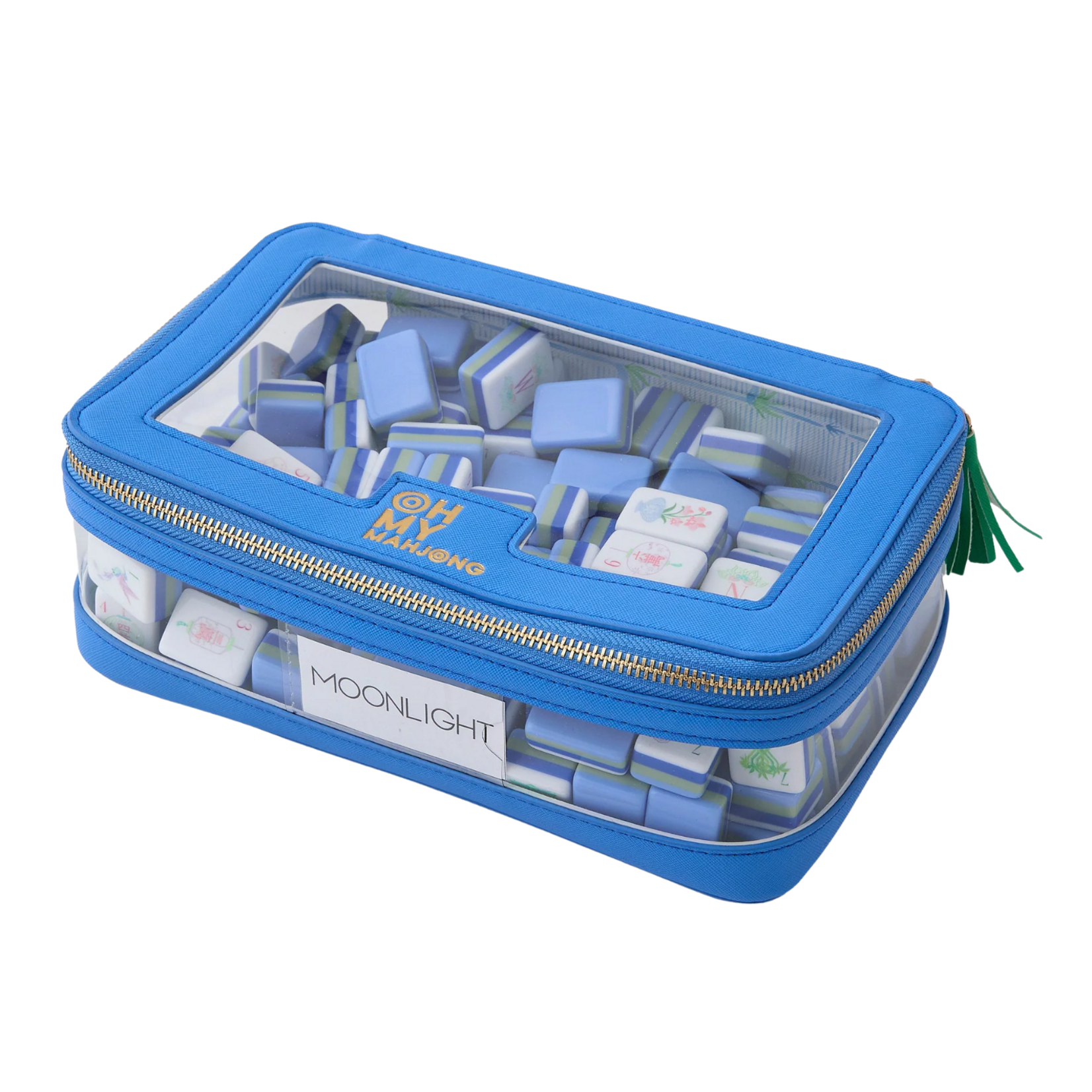 Oh My Mahjong Blue Tile Storage Bag