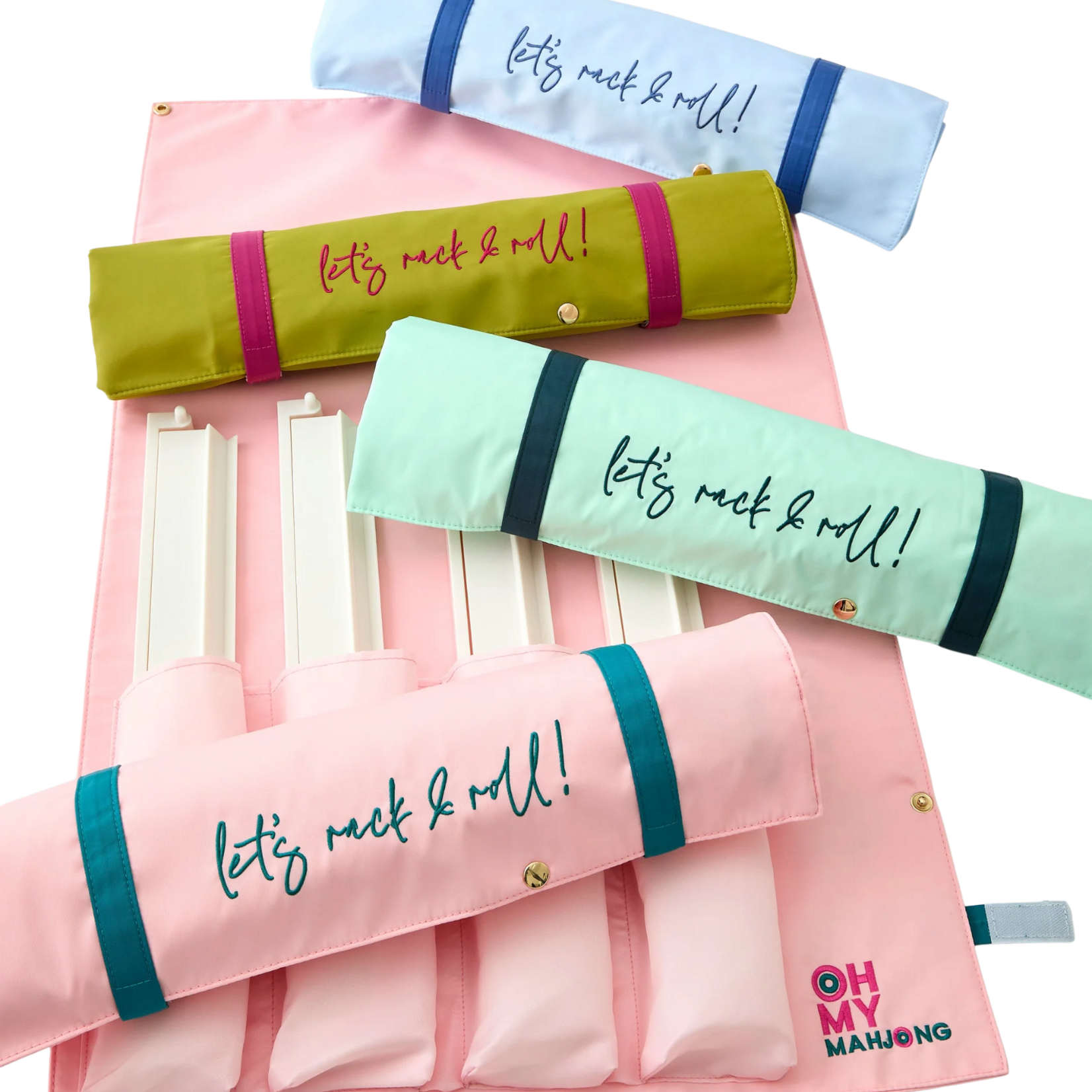 Oh My Mahjong Light Pink Let's Rack and Roll Bag