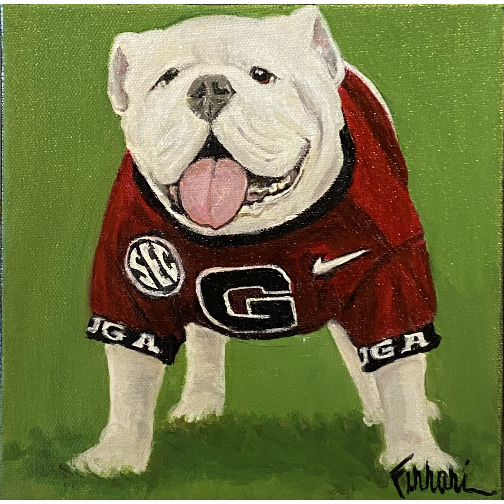 Carolyn Ferrari "Mascot: Bulldog" 8 x 8