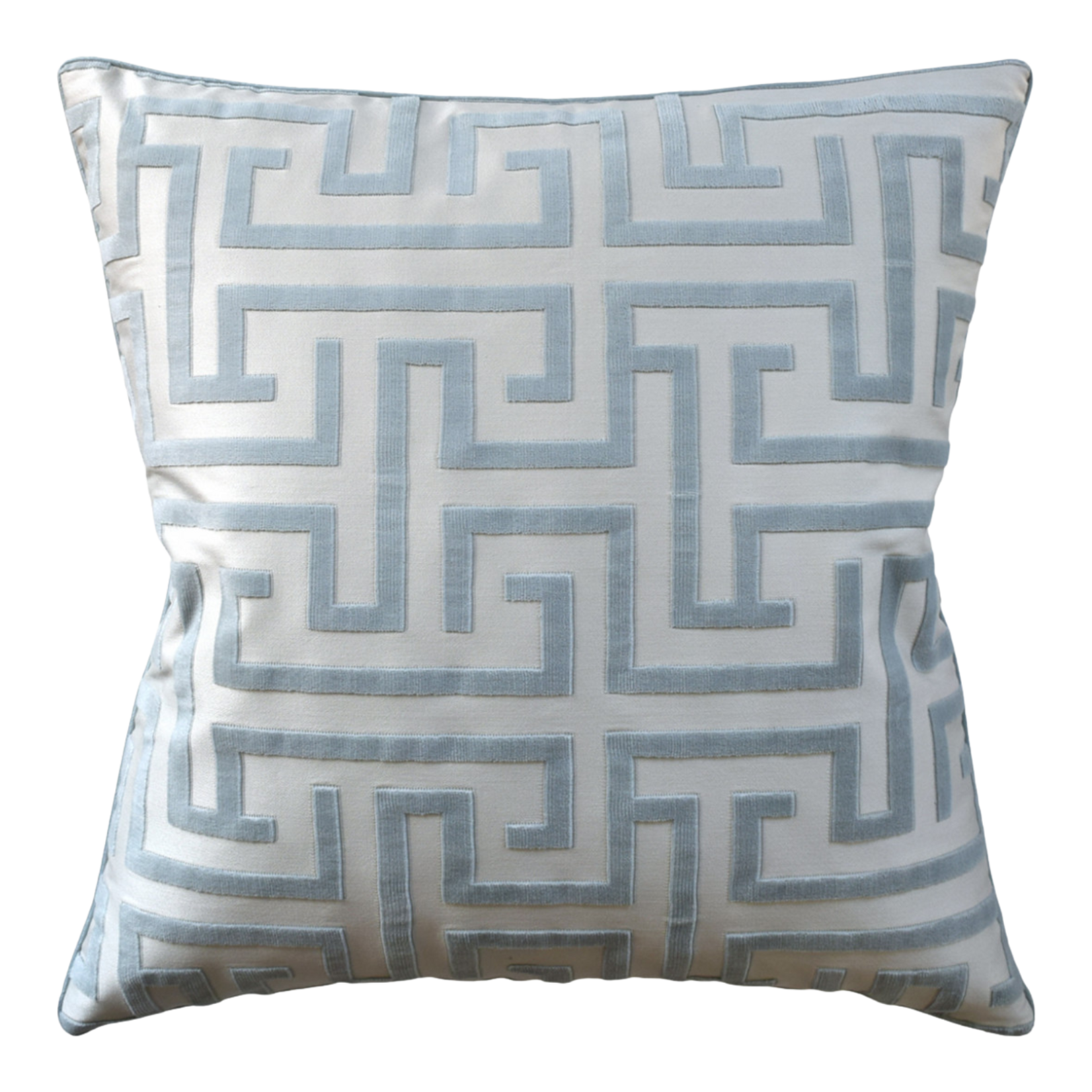 Ming Trail Piped Pillow - Robins Egg