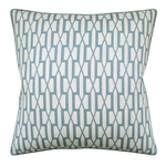 Belvedere Piped Pillow - Peacock Blue
