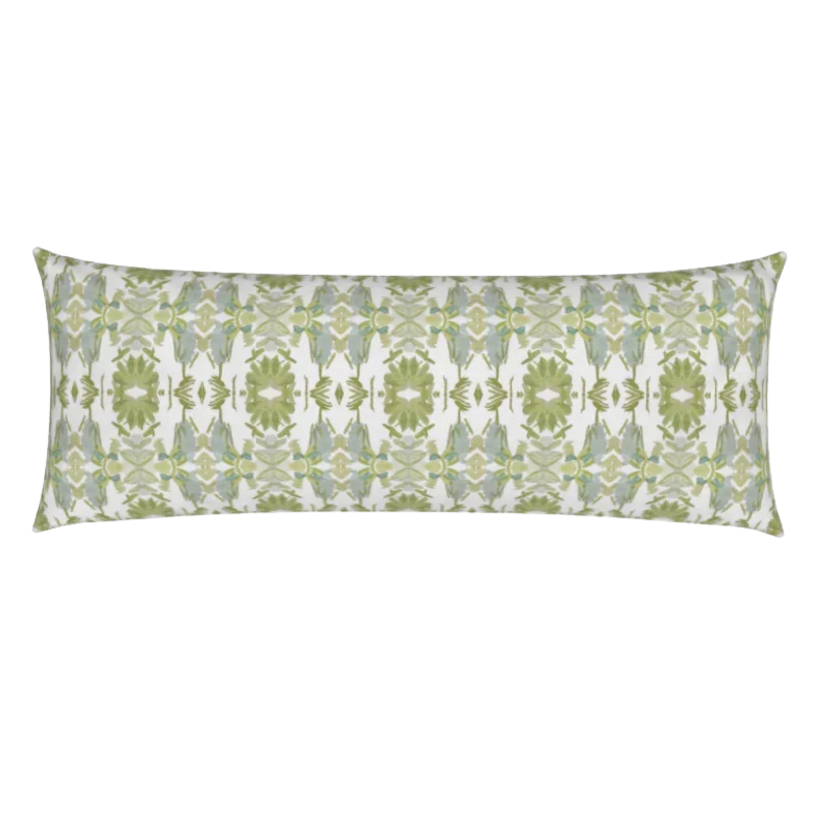 Wildflowers II Green Bolster Pillow