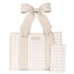 Case Mate Jelly Tote Bag & Phone Pouch Latte Gingham Bow