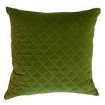 Giorgio Linen Diamond Pillow - Kiwi & White