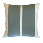 Giorgio Luther Stripe Pillow - Sea Mist & White
