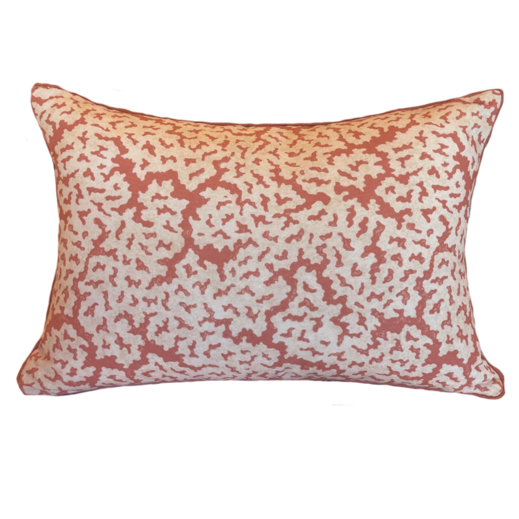 Maldives Piped Pillow - Coral