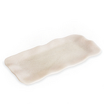 Beatriz Ball RESIN Alabaster Long Rectangle Tray White Swirl