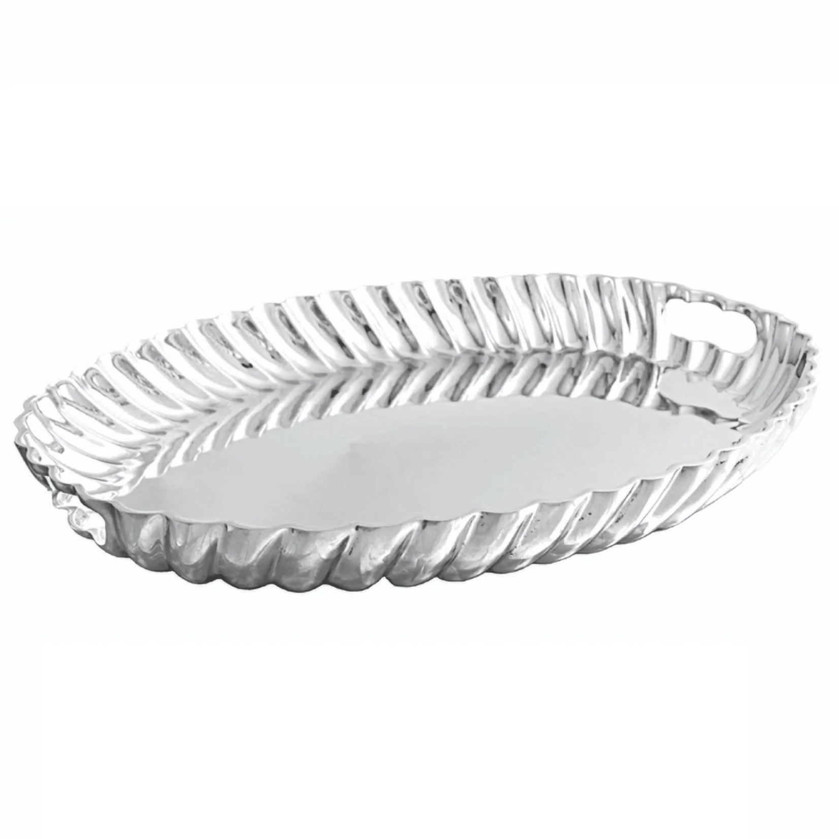 ENCANTO Vintage Swirl Oval Tray with Handles