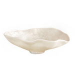 Beatriz Ball RESIN Alabaster Large Oval Bowl White Swirl