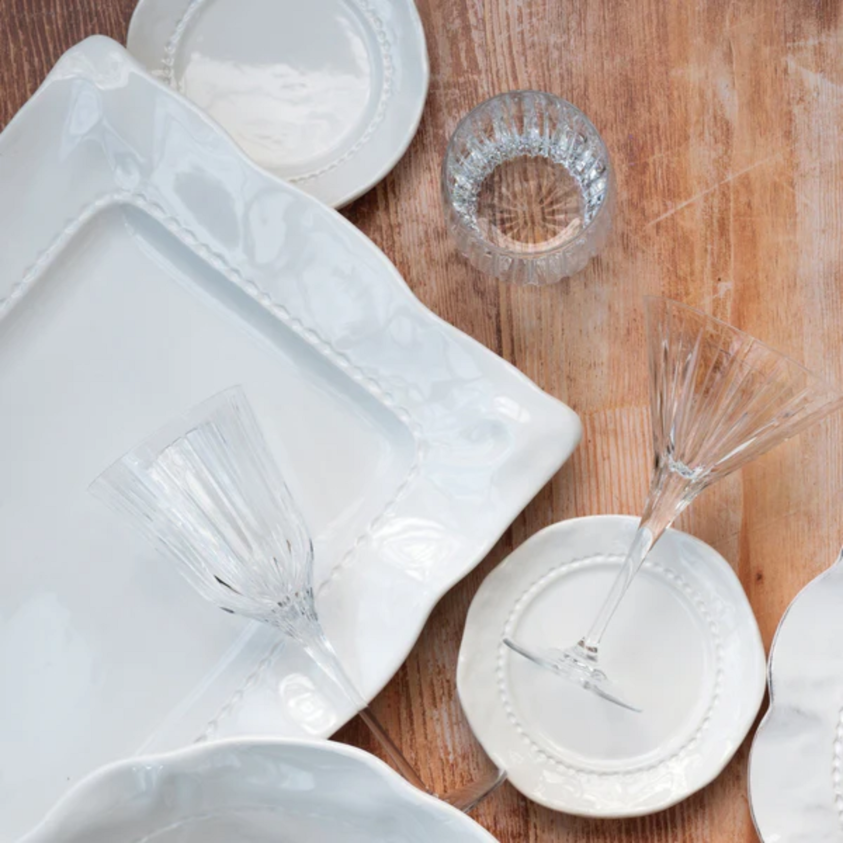 Vietri Giorno White Rectangular Platter