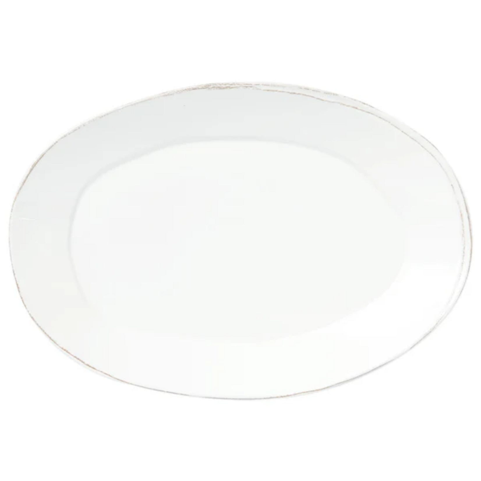 Vietri Melamine Lastra White Oval Platter