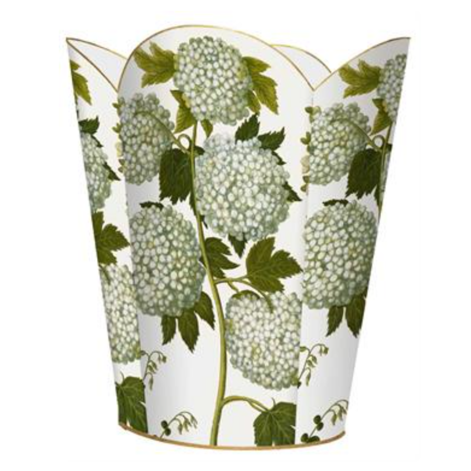 Marye- Kelley Pale Hydrangea Wastebasket
