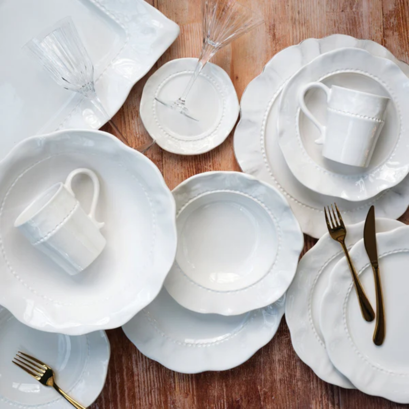 Vietri Giorno White Salad Plate