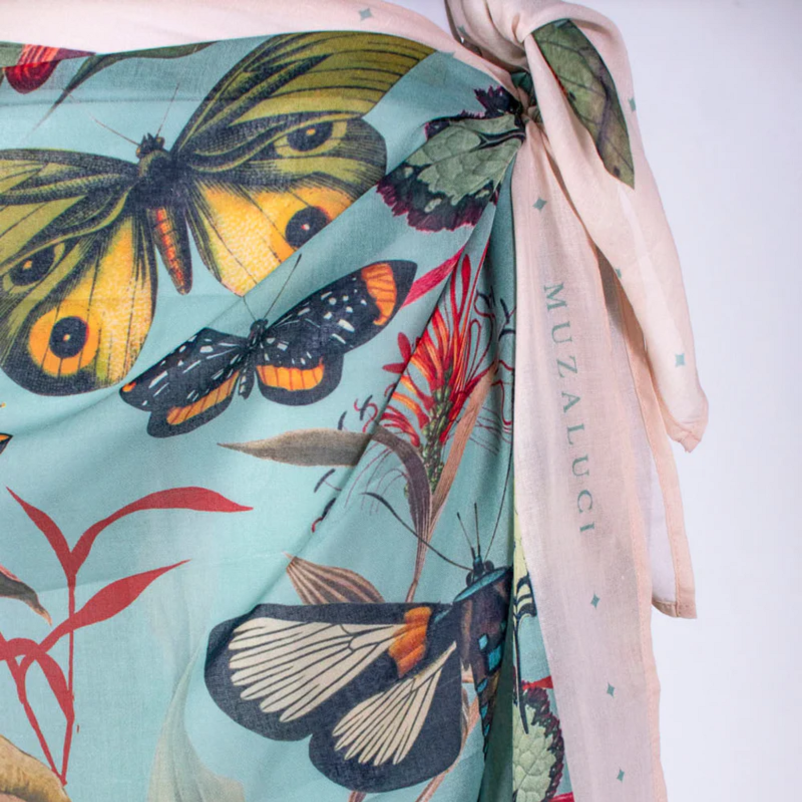 Muzaluci Sarong Butterfly Aqua