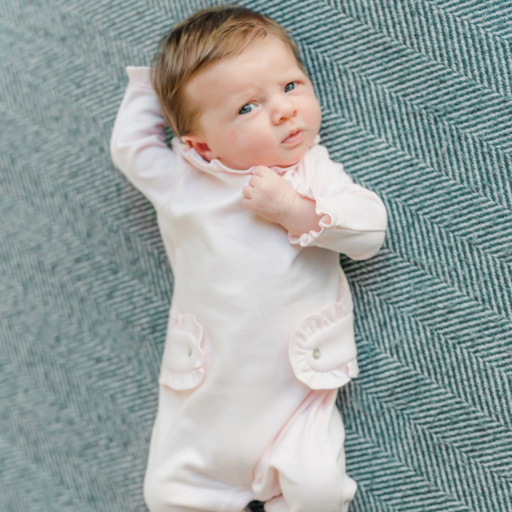 Lucy Pima Cotton Romper Light Pink