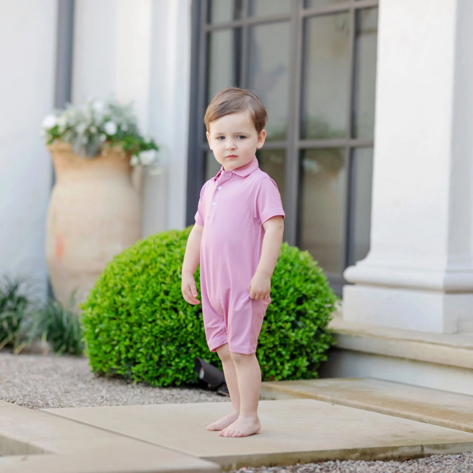 Austin Boys Performance Shortall Red Stripes
