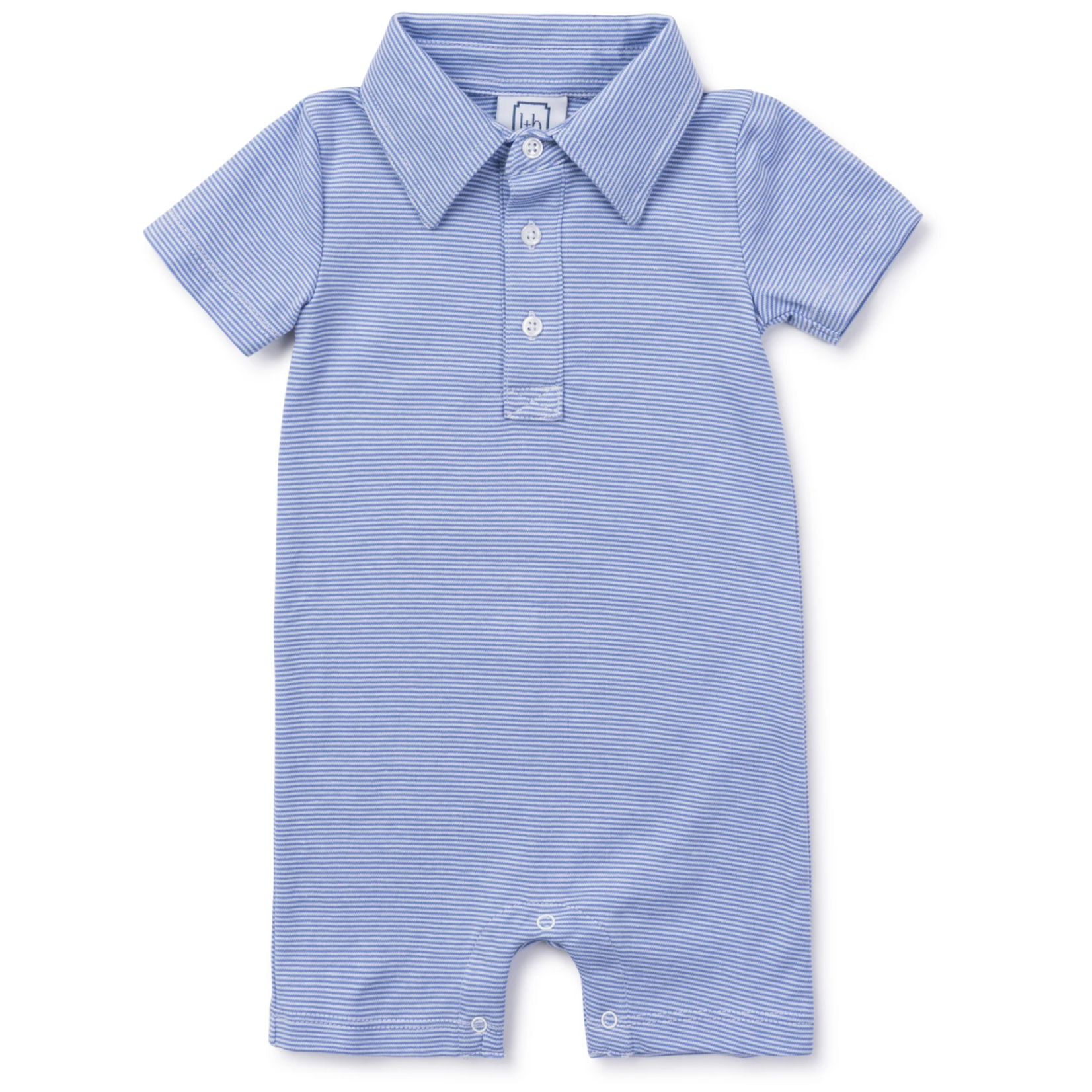 Tripp Boys Pima Cotton Polo Shortall Blue Stripes