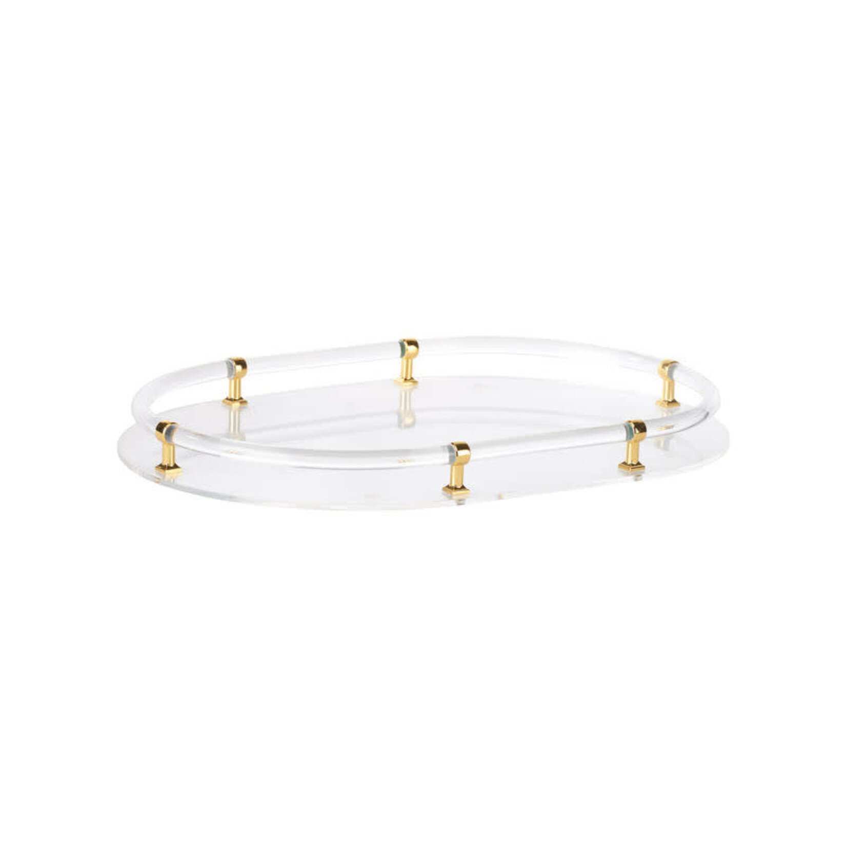 Acrylic Oval Tray Gold