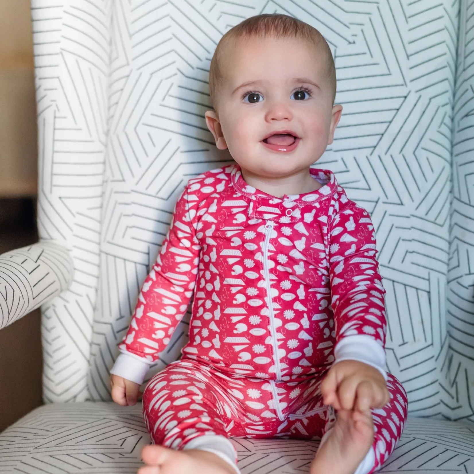 Parker Zipper Pajama Pep Rally Red
