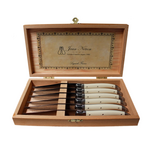 Laguiole 6 Piece Steak Knife Set Ivory in Wood Presentation Box